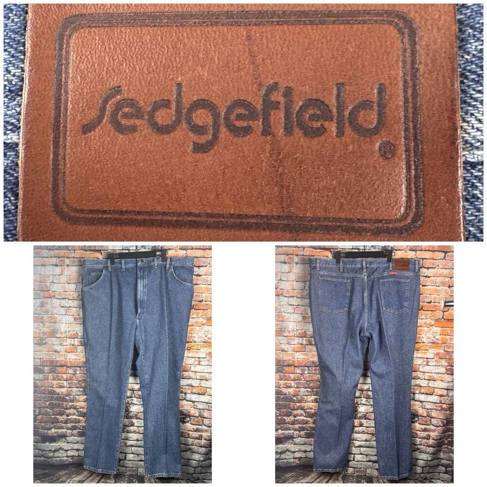 Vintage Sedgefield Denim Jeans Straight Leg 46"x32" Made in USA W683-005